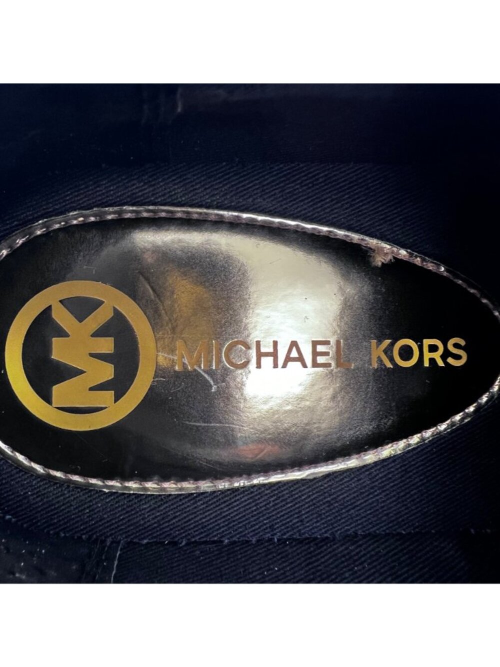 Michael Kors MK Boerum Lace-Up Sneakers Womens Size 10M Black Monogram Jacquard - Picture 11 of 15
